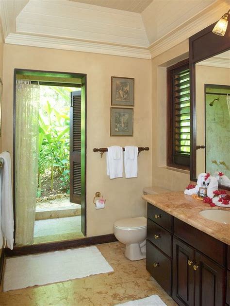 Semi Outdoor Shower Bluefields Jamaica Villa 2 Bedroom Suites