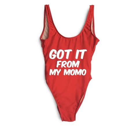 Got It From My Mommaswimsuit Funny Letters One Piece Swimsuits Women