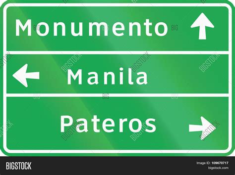 Collection Of Philippine Informational Road Signs Stock Illustration Images