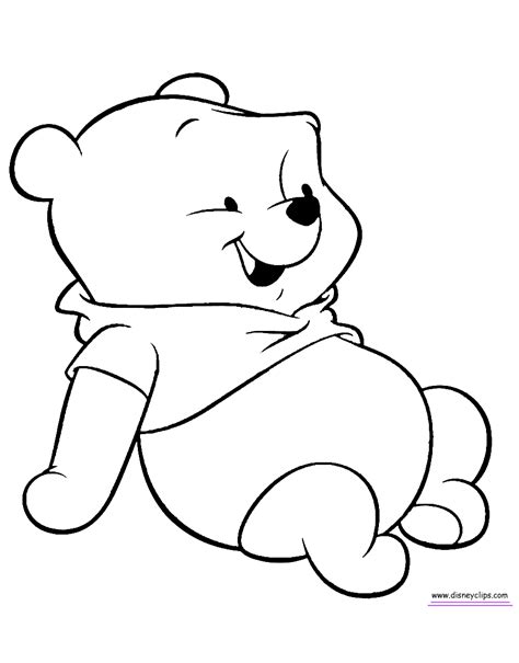 Baby Pooh Printable Coloring Pages Disney Coloring Bo