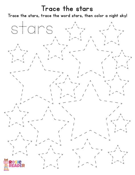 Star Tracing Worksheet