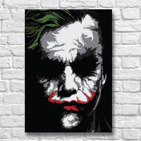 The Joker Dark Knight Heath Ledger Large Poster Art Print A0 A1 A2 A3