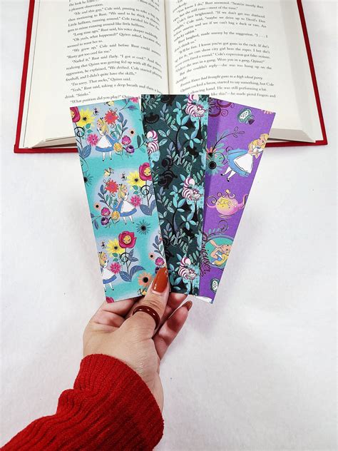 alice in wonderland bookmarks disney bookmark book lovers etsy in 2022 disney bookmarks