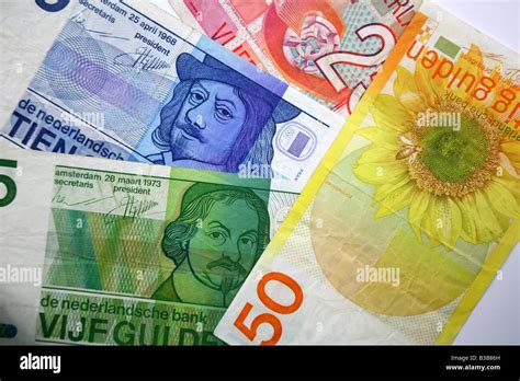 Banknotes Of Holland Netherlands The Guilder Dutch Gulden Stock Photo