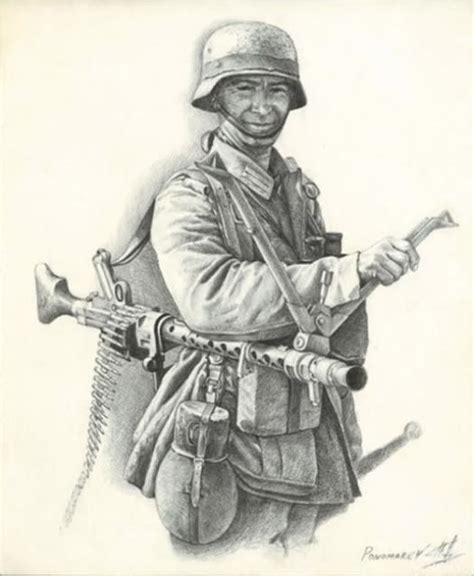 Como Dibujar Un Soldado De La Segunda Guerra Mundial De Poco Sirvi La