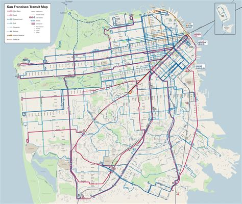 San Francisco Bus System Map