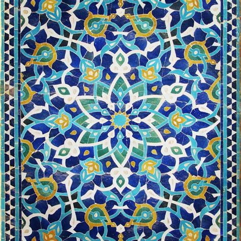 Islamic art gallery on Instagram Persian mosaic tiles Jameh Mosque of Yazd کاشی معرق ایرانی