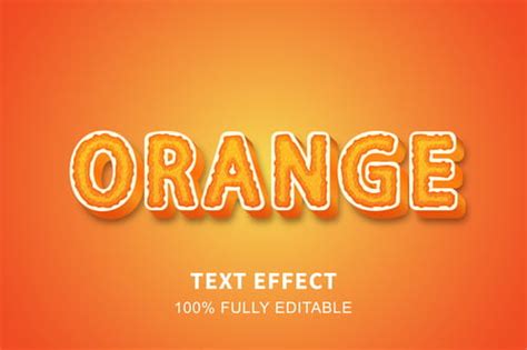 Editable Effect Orange Font Text Illustration Vector Eps Uidownload