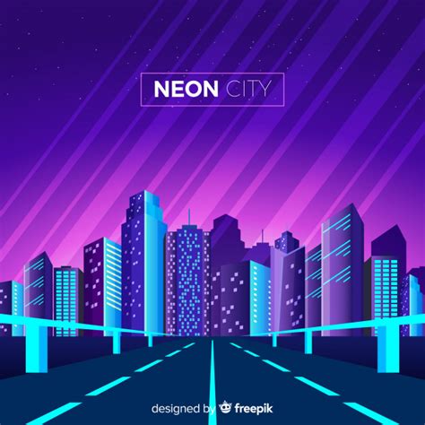 Feel free to use these neon city aesthetic images as a background for your pc, laptop, android phone, iphone or tablet. Neon city background Vector | Free Download