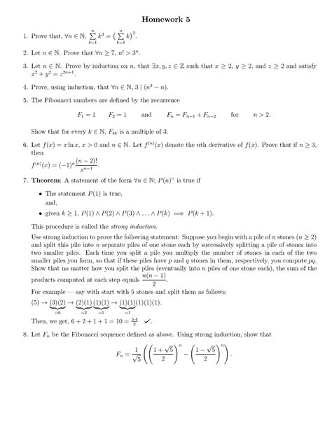 set5 hw5 homework 5 prove that ∀n∈n ∑n k k 3 ∑n k k 2 letn∈n prove that∀n≥7 n 3