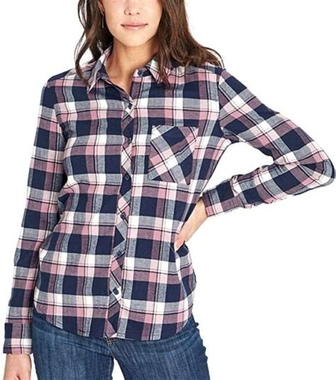 Orvis Womens Flannel Shirt Soft Navy Purple White Plaid Long Sleeve Size Xl For Sale Online Ebay