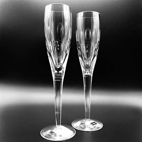 Pair Waterford Crystal John Rocha Signature White Wine Glasses ~ New