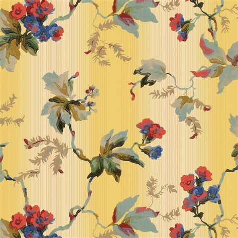 Vintage 1930s Wallpapers Bradbury And Bradbury Floral Print Wallpaper