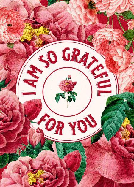Grateful For You Floral Greeting Card Design Template — Customize It