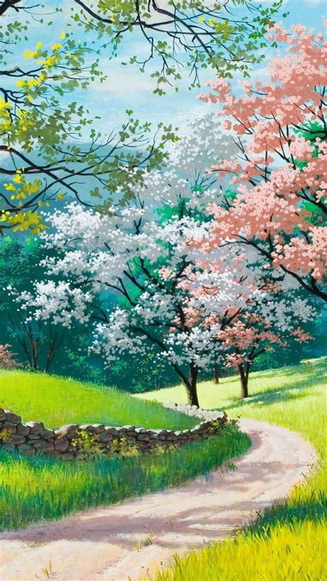 Beautiful Spring Wallpaper For Iphone Landscape Art Landscape
