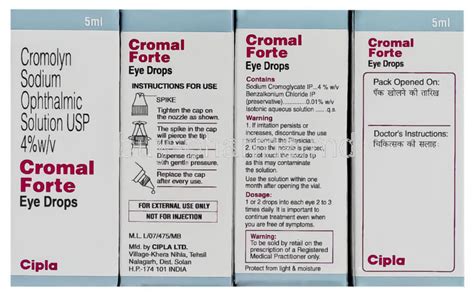 Buy Cromal Forte Eye Drop Sodium Cromoglycatebenzalkonium Intal