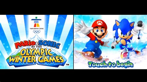 Mario Sonic At The Olympic Winter Games DS Playthrough Longplay YouTube