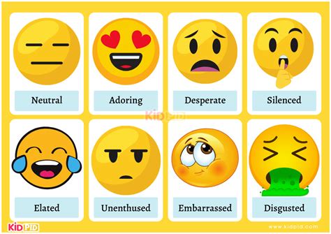 Emoji Feelings Flashcards Kidpid