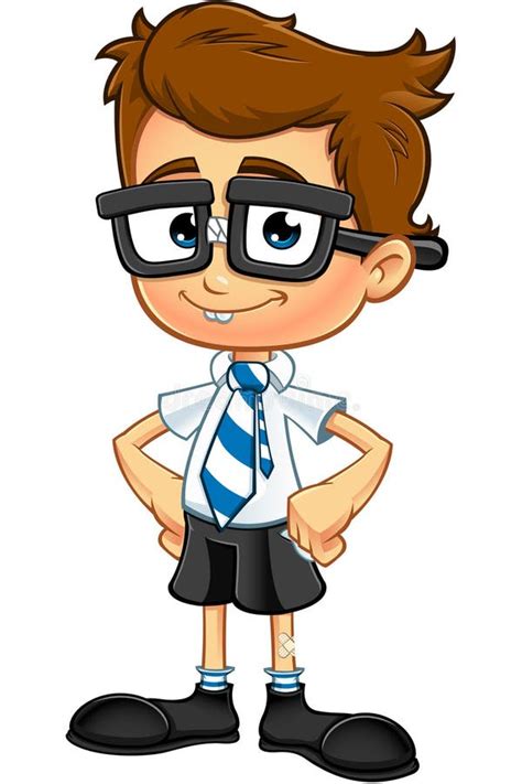 Smart Boy Character Stock Vector Illustration Of Shirt 49704203