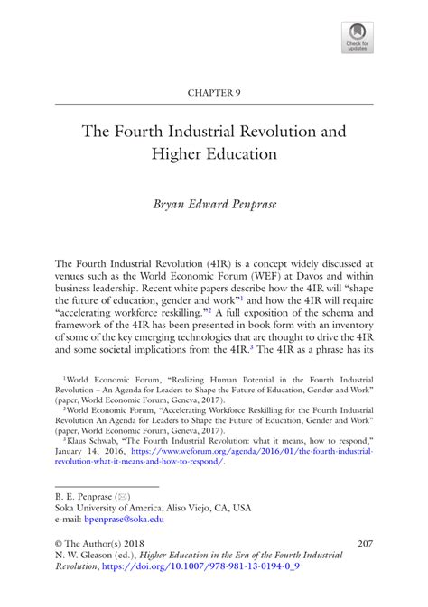 The fourth industrial revolution (4ir) is expected to change how we live, work, and communicate; (PDF) The Fourth Industrial Revolution and Higher Education