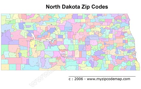 North Dakota Zip Code Maps Free North Dakota Zip Code Maps