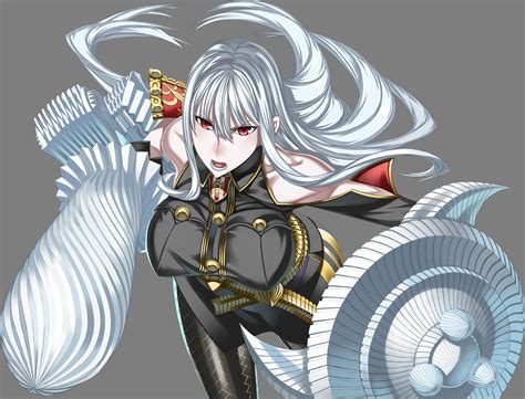 gray gray hair honjou raita long hair pantyhose red eyes selvaria bles senjou no valkyria