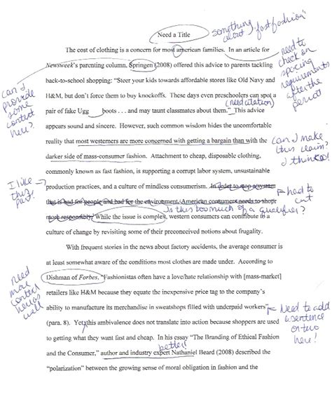 Examples Of A Rough Draft Essay