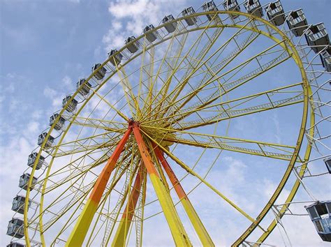Ferris Wheel Fair Market Year Market Olympic Park Munich Summer Sky Amusement Park Arts