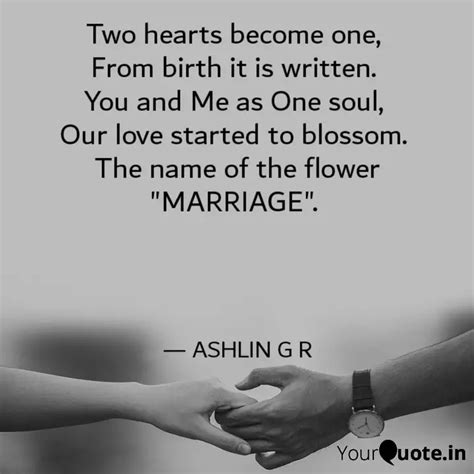 Two Hearts Become One F Quotes And Writings By Ashlin G R Yourquote