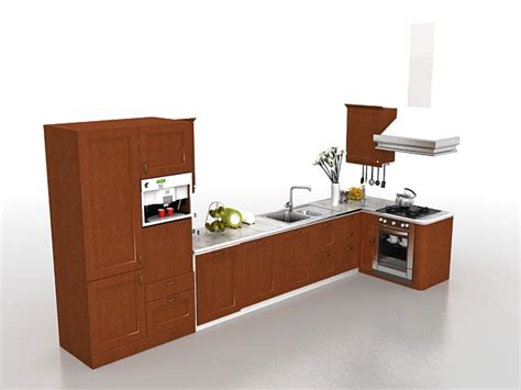 Kitchen Cabinets Design 3d Model 3ds Max Files Free Download Modeling