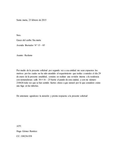 Carta De Reclamo Pdf