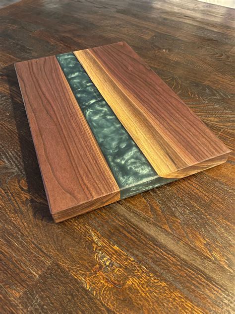 Charcuterie Board Walnut Epoxy Etsy