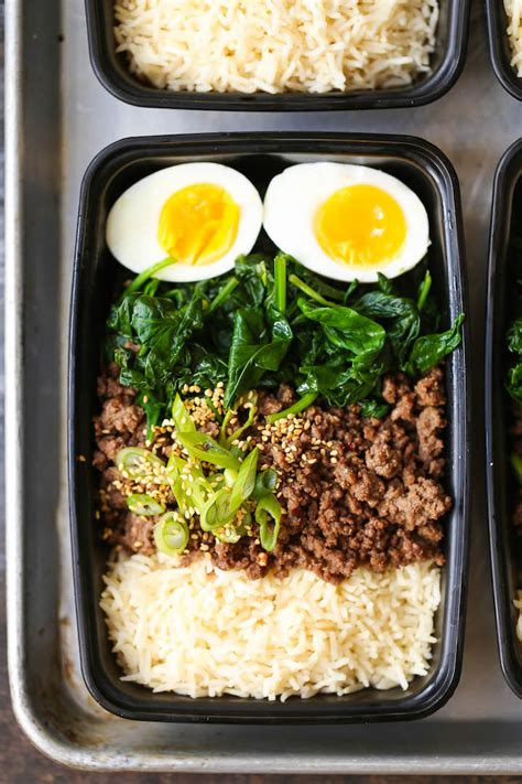 Korean ground beef and broccoli is a winning combination. Korean Beef Bowl Meal Prep - Damn Delicious