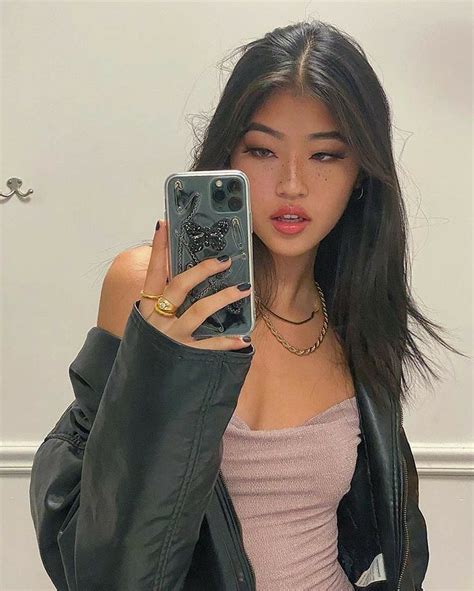 asian woman asian girl jean moda wispy bangs pretty phone cases model aesthetic aesthetic
