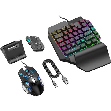 Kit Gaming Cu Tastatura K12 One Hand Mouse G2 Convertor Adaptor