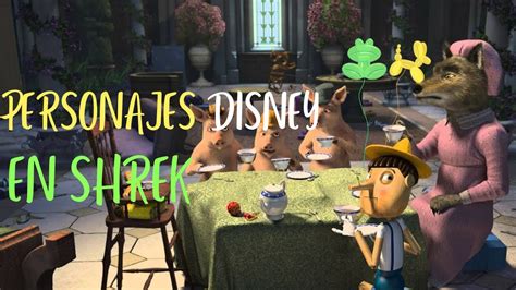 Personajes Disney En Las Peliculas De Shrek Youtube