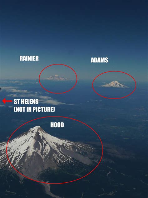 Mt Hood Rainier And St Helens In One Picture Pics