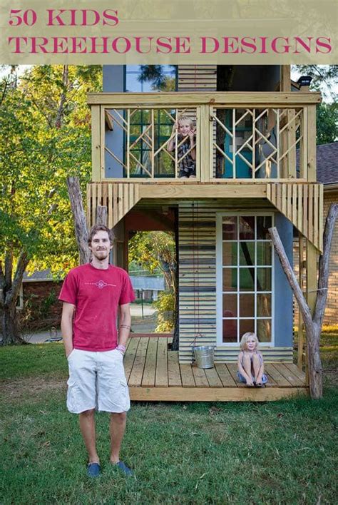 Zona de juegos y casa (privada). 50 Kids Treehouse Designs