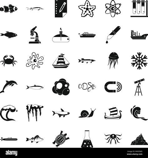Source Icons Set Simple Style Stock Vector Image And Art Alamy