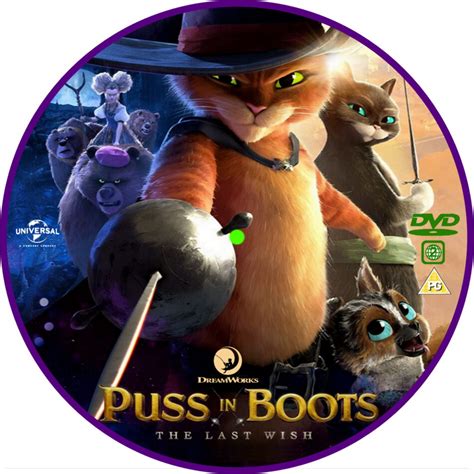 Puss In Boots 2 The Last Wish 2022 R2 Custom Dvd Label Dvdcovercom
