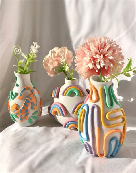 Diy Clay Decorated Bud Vase Kit Make Your Own Color Bud Vase Etsy