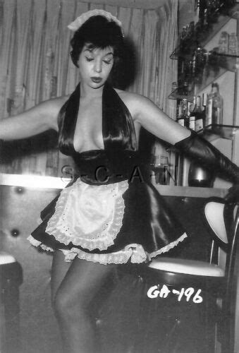 1940s 60s 4 X 6 Repro Risque Pinup Rp Maid Skirt Gloves Stockings Bar Ebay