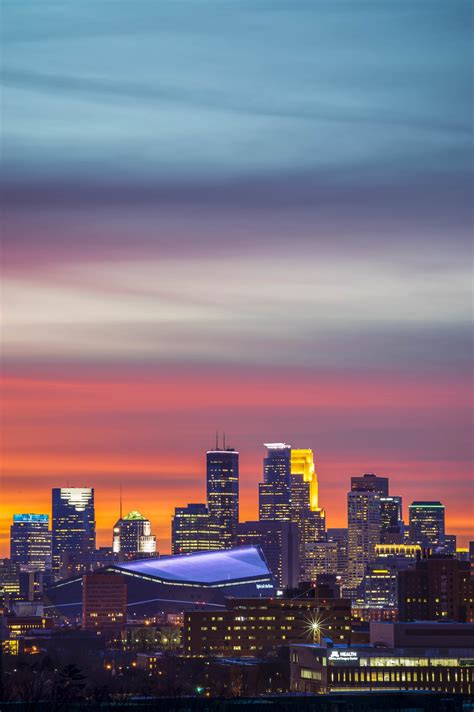 Minneapolis Skyline Sunset 313 Minnesota