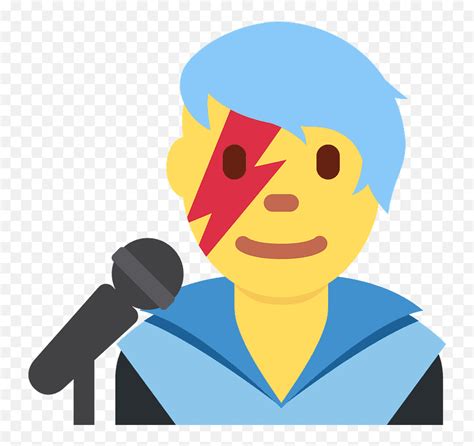 Man Singer Emoji Clipart Piosenkarz Emojisinger Emoji Free