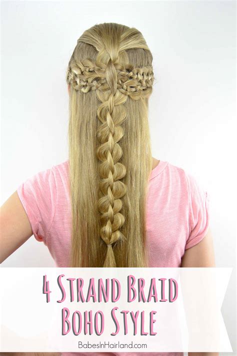 They are such an easy hairstyle and there are all sorts of ways to dress them up or down. 4 Strand Braid Boho Style - Babes In Hairland