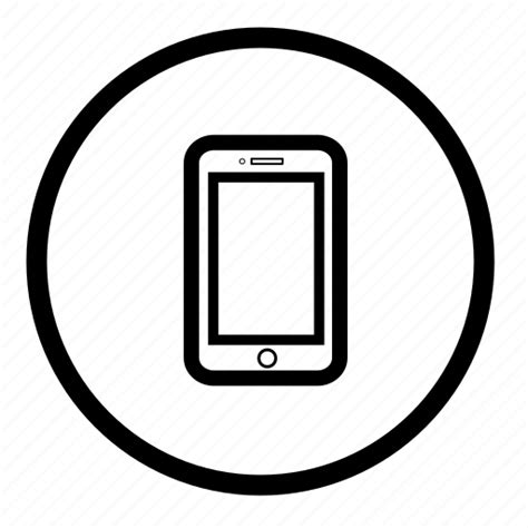Cell Cell Phone Mobile Mobile Device Phone Round Smartphone Icon