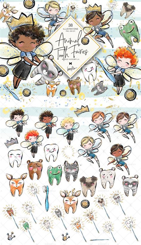 Animal Tooth Fairy Boys Clipart 498668 Illustrations Design