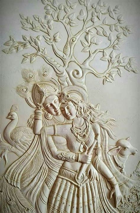 Radha Krishna Plaster Wall Art Clay Wall Art Mural Wall Art Mural
