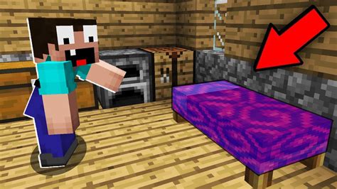 Minecraft Pe Noob Found Secret Portal In Bed In Minecraft Noob Vs