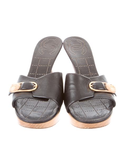 Chanel Platform Slide Sandals Shoes Cha101926 The Realreal